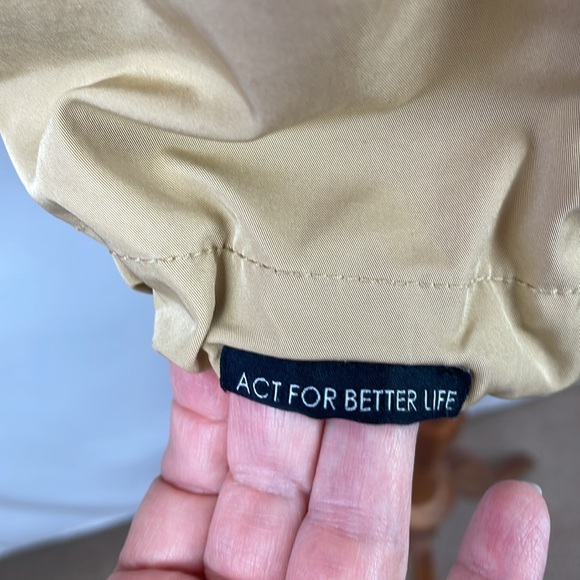 Bershka Lovely Camel Color Lined Coat w/Detachable Hood - Size Large - Picture 10 of 16